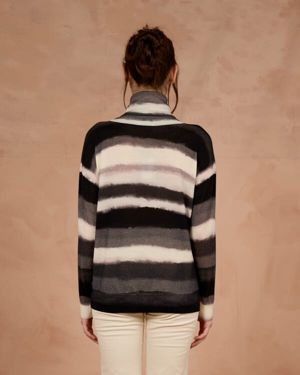 In Bed With You GEOMETRIC PRINT BOAT NECK JUMPER COL.912