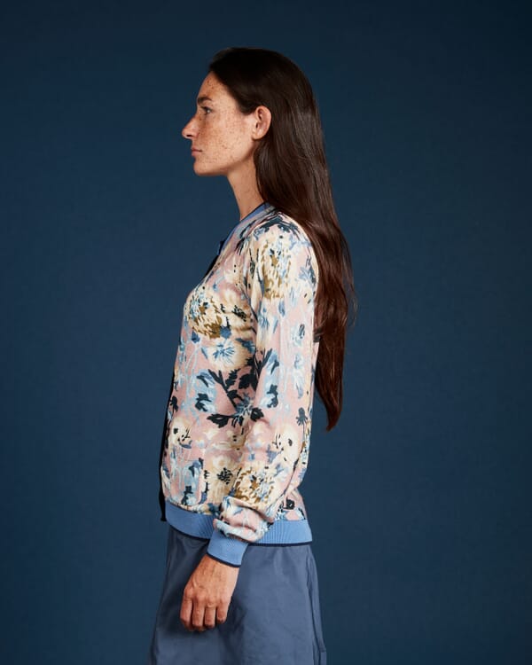 In Bed With You GEOMETRIC PRINT BOAT NECK JUMPER COL.912