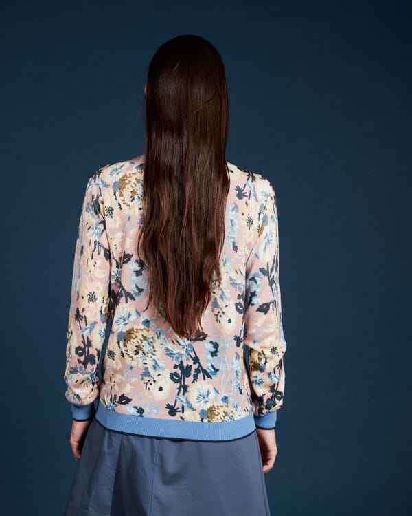 In Bed With You GEOMETRIC PRINT BOAT NECK JUMPER COL.912