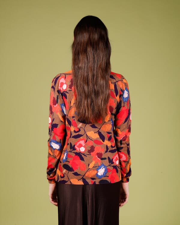 In Bed With You GEOMETRIC PRINT BOAT NECK JUMPER COL.928