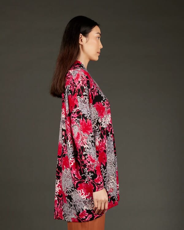 In Bed With You GEOMETRIC PRINT CARDIGAN WITH POCKETS COL.836