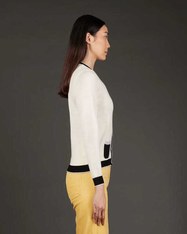 In Bed With You GEOMETRIC PRINT CARDIGAN WITH POCKETS COL. 914