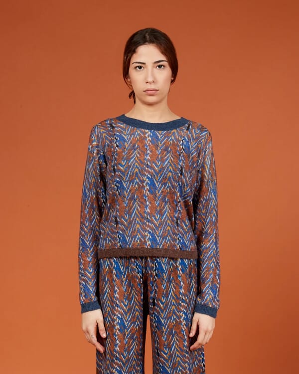 In Bed With You GEOMETRIC PRINT CARDIGAN WITH POCKETS COL. 914