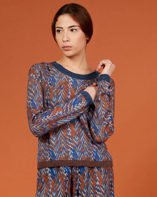 in bed with you GEOMETRIC PRINT CARDIGAN WITH POCKETS COL. 914