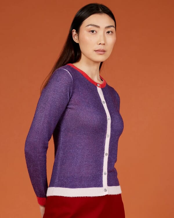 in bed with you GEOMETRIC PRINT CARDIGAN WITH POCKETS COL. 914