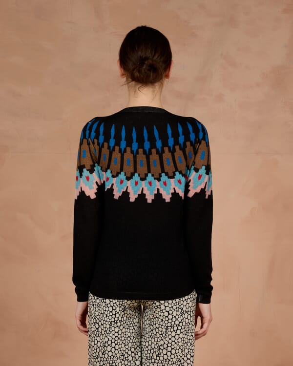 In Bed With You GEOMETRIC PRINT CREWNECK JUMPER COL.1058