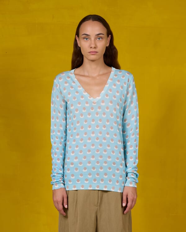 In Bed With You GEOMETRIC PRINT CREWNECK JUMPER COL. 124