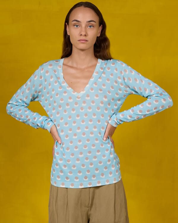 in bed with you GEOMETRIC PRINT CREWNECK JUMPER COL. 124