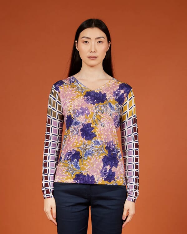 In Bed With You GEOMETRIC PRINT CREWNECK JUMPER COL.826