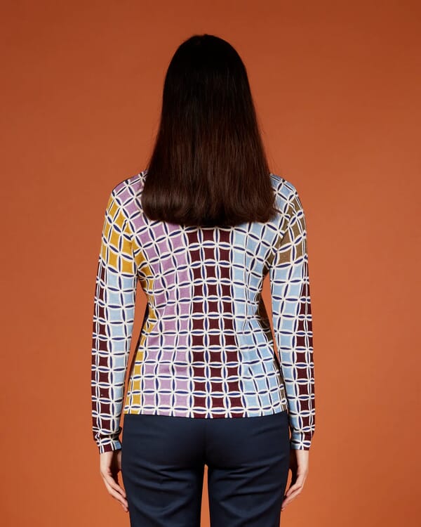 In Bed With You GEOMETRIC PRINT CREWNECK JUMPER COL.826