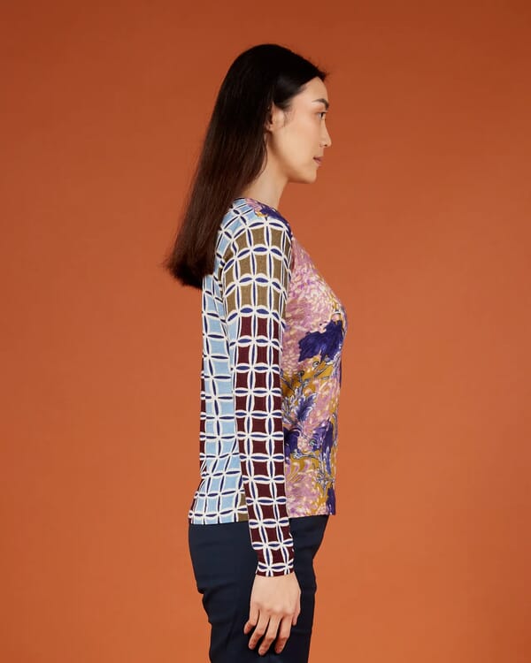 In Bed With You GEOMETRIC PRINT CREWNECK JUMPER COL.826