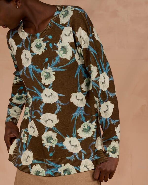 In Bed With You GEOMETRIC PRINT CREWNECK JUMPER COL.826