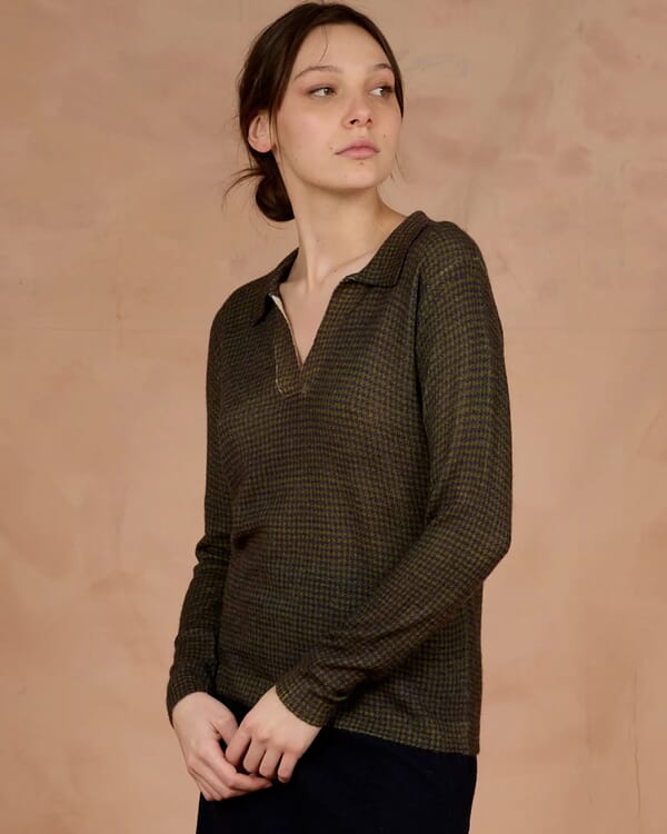 in bed with you GEOMETRIC PRINT CREWNECK JUMPER COL.864