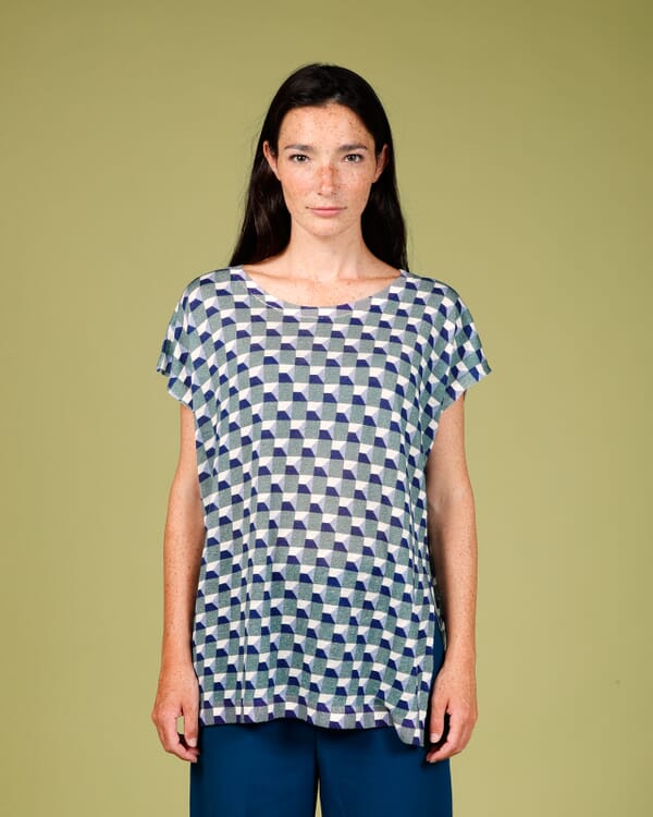 In Bed With You GEOMETRIC PRINT CREWNECK JUMPER COL. 946