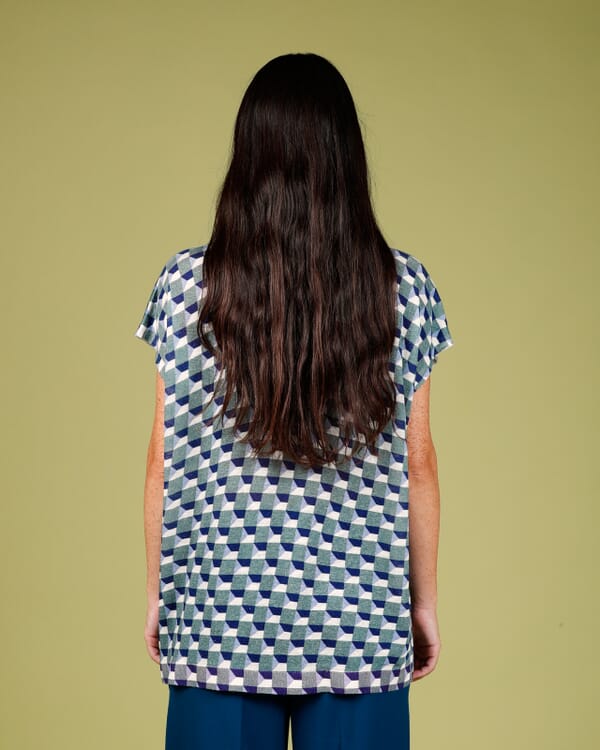 In Bed With You GEOMETRIC PRINT CREWNECK JUMPER COL. 946