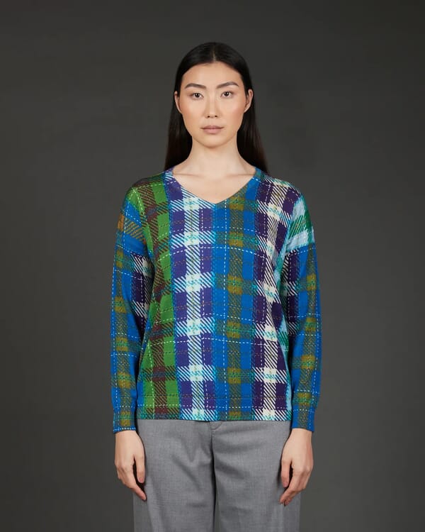 In Bed With You GEOMETRIC PRINT CREWNECK TANK TOP COL.990