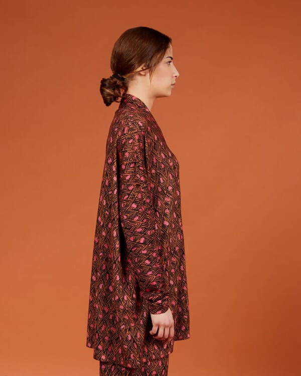 In Bed With You GEOMETRIC PRINT DUPLEX POLO COL.153