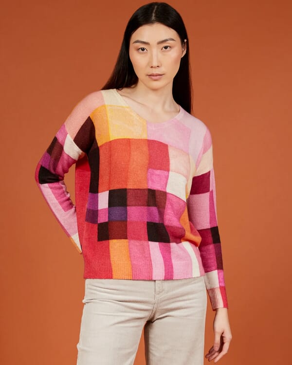 in bed with you GEOMETRIC PRINT DUPLEX POLO COL.903