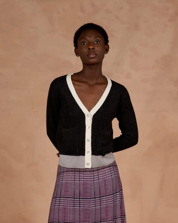 in bed with you GEOMETRIC PRINT HIGH NECK JUMPER COL. 172