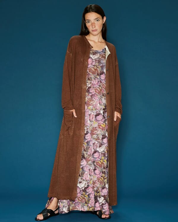 in bed with you GEOMETRIC PRINT LONG CARDIGAN COL.937