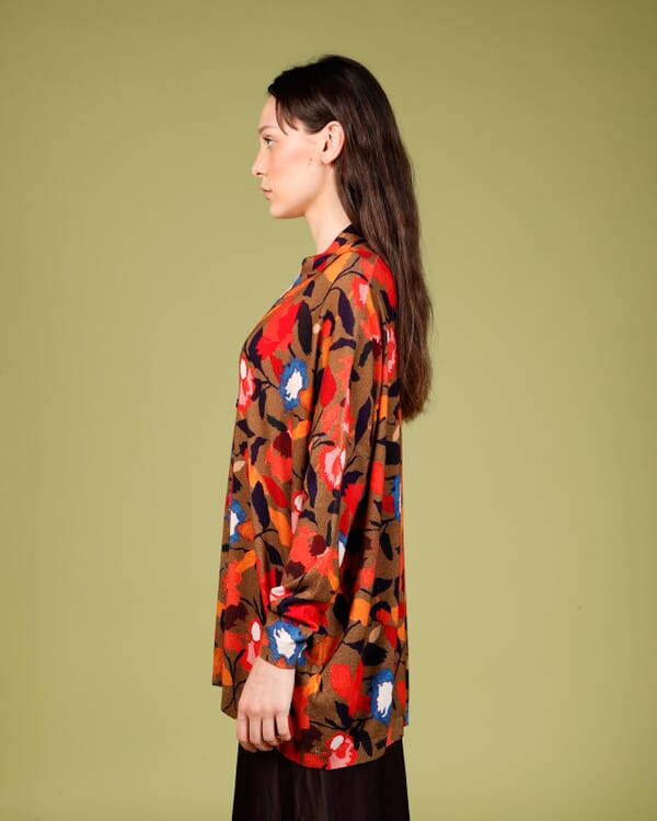 In Bed With You GEOMETRIC PRINT LOOSE-FIT CARDIGAN COL.1018