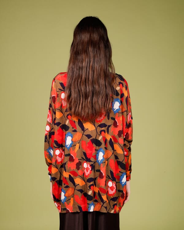 In Bed With You GEOMETRIC PRINT LOOSE-FIT CARDIGAN COL.1018