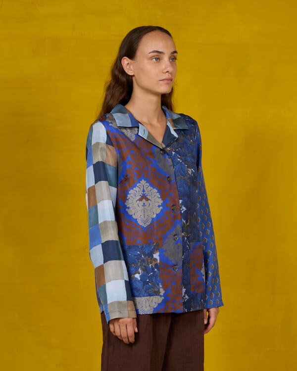 In Bed With You GEOMETRIC PRINT LOOSE-FIT CARDIGAN COL.160