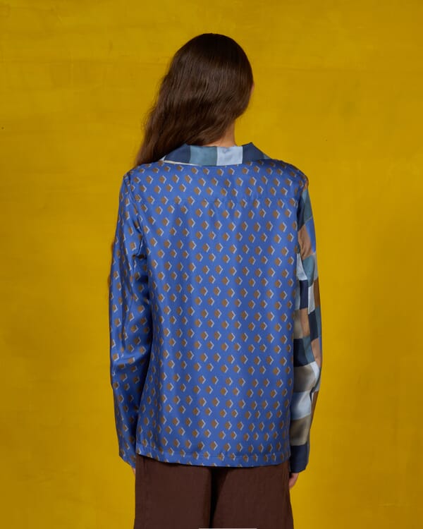 In Bed With You GEOMETRIC PRINT LOOSE-FIT CARDIGAN COL.160