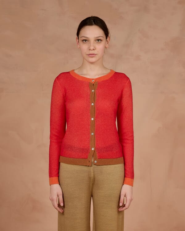 In Bed With You GEOMETRIC PRINT LOOSE-FIT CARDIGAN COL.223