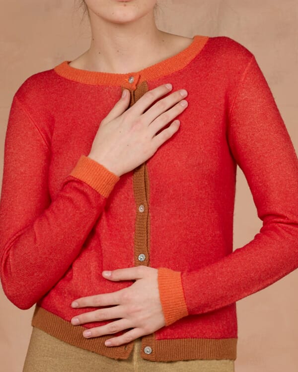 In Bed With You GEOMETRIC PRINT LOOSE-FIT CARDIGAN COL.223