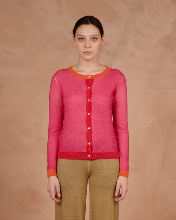 In Bed With You GEOMETRIC PRINT LOOSE-FIT CARDIGAN COL.903