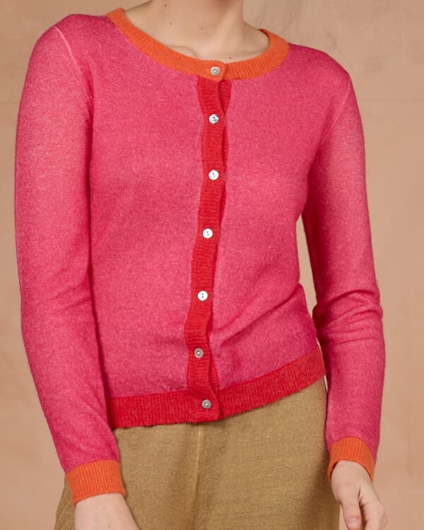 In Bed With You GEOMETRIC PRINT LOOSE-FIT CARDIGAN COL.903