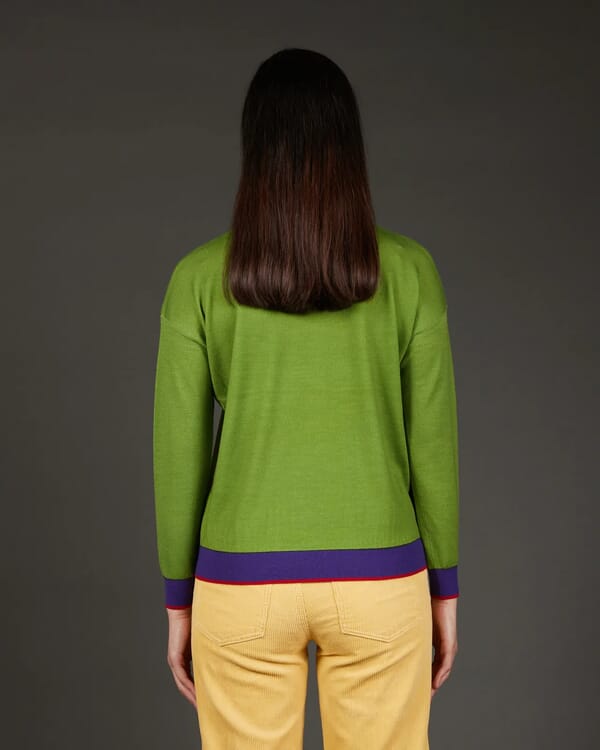 In Bed With You GEOMETRIC PRINT POLO NECK JUMPER COL.810