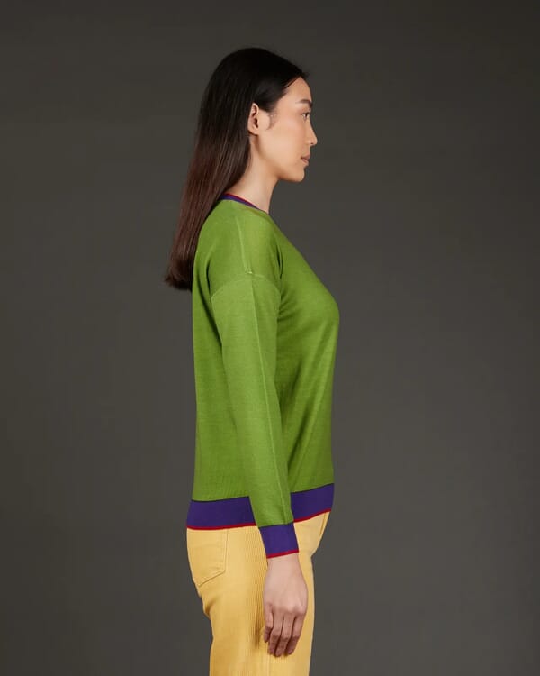 In Bed With You GEOMETRIC PRINT POLO NECK JUMPER COL.810