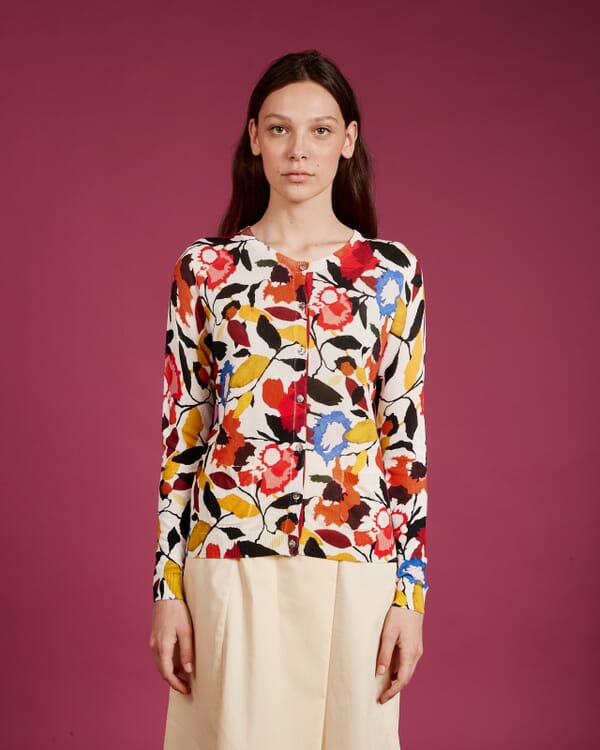 In Bed With You GEOMETRIC PRINT POLO NECK JUMPER COL.810