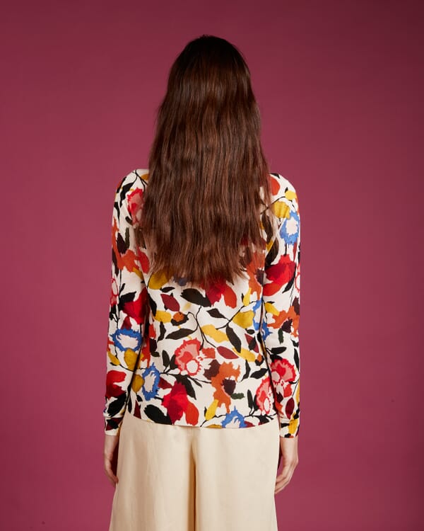 In Bed With You GEOMETRIC PRINT POLO NECK JUMPER COL.810