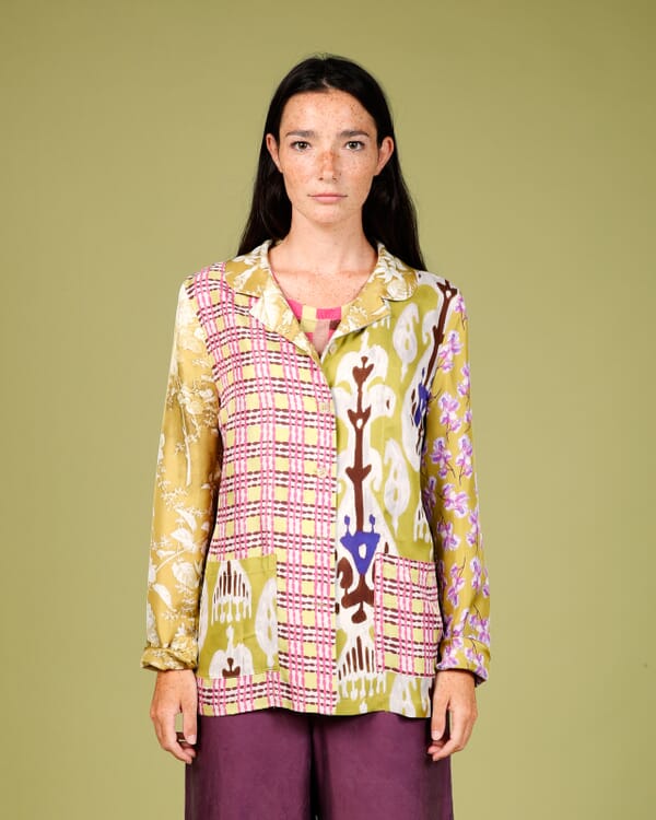 In Bed With You GEOMETRIC PRINT POLO NECK JUMPER COL.842