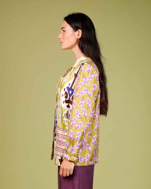 In Bed With You GEOMETRIC PRINT POLO NECK JUMPER COL.842