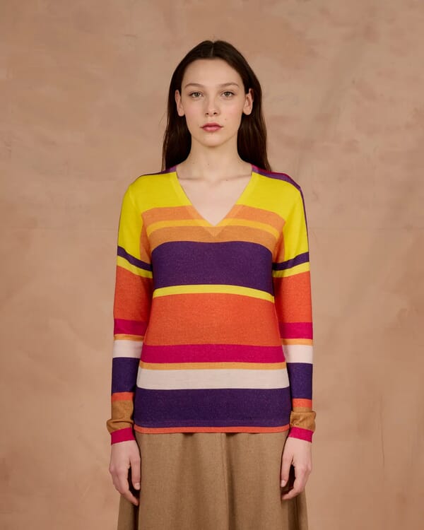 In Bed With You GEOMETRIC PRINT POLO NECK JUMPER COL.842