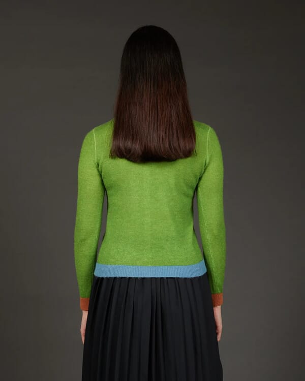 In Bed With You GEOMETRIC PRINT V NECK CARDIGAN COL.160