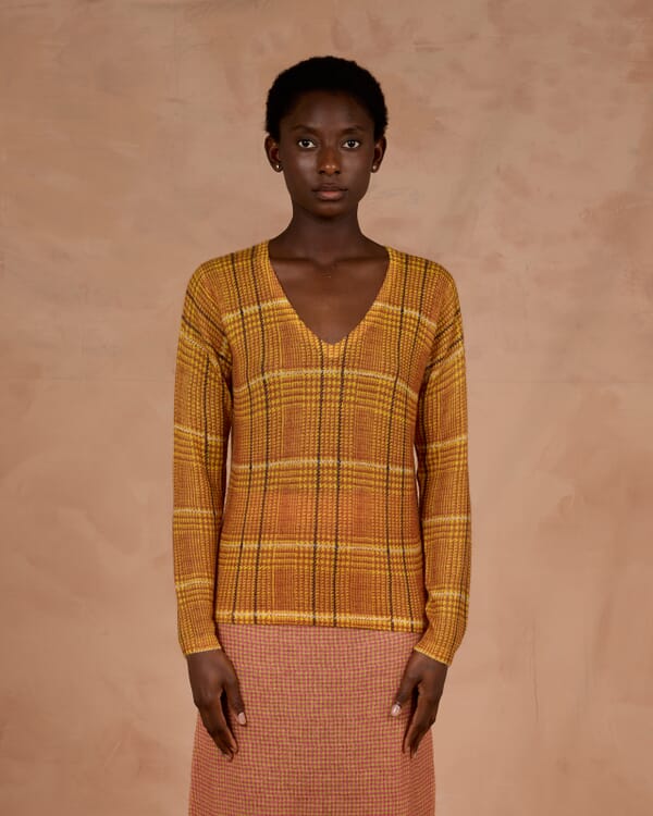 In Bed With You GEOMETRIC PRINT V NECK CARDIGAN COL.222