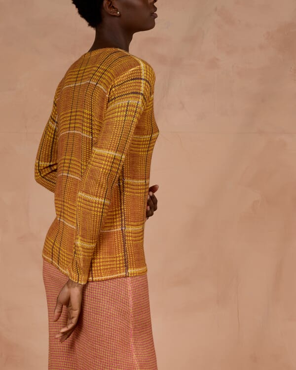 In Bed With You GEOMETRIC PRINT V NECK CARDIGAN COL.222