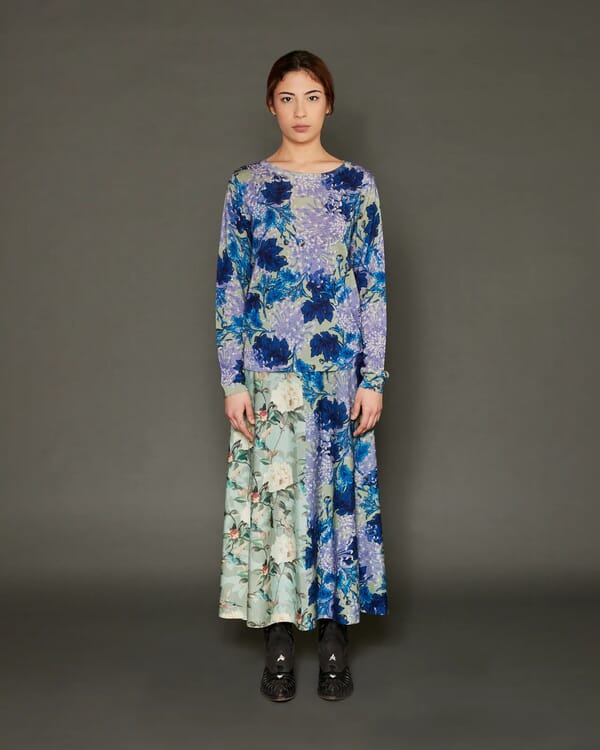 In Bed With You GEOMETRIC PRINT V NECK CARDIGAN COL.826