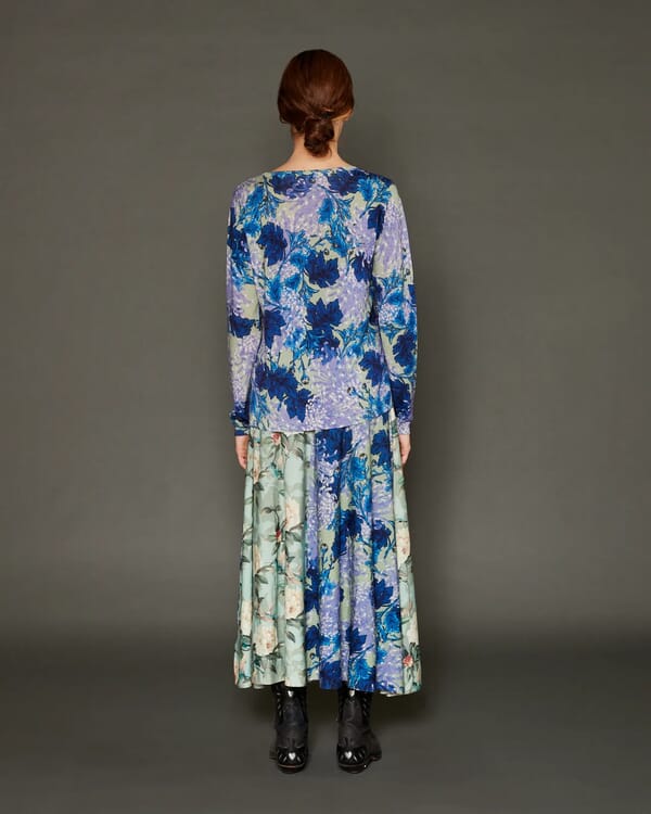 In Bed With You GEOMETRIC PRINT V NECK CARDIGAN COL.826