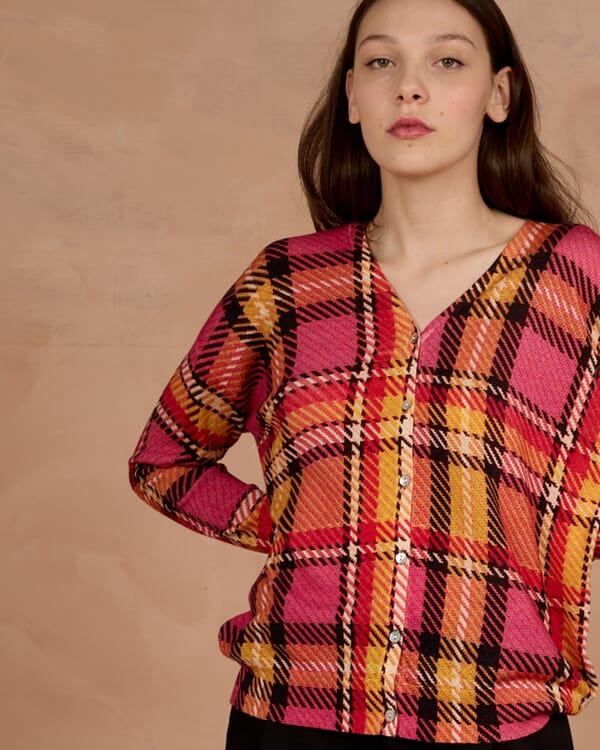 In Bed With You GEOMETRIC PRINT V NECK JUMPER COL.109