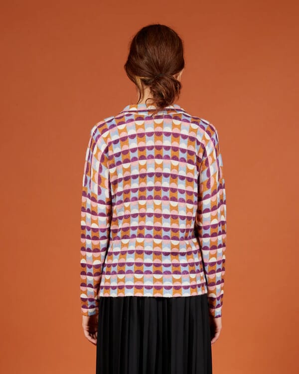 In Bed With You GEOMETRIC PRINT V NECK JUMPER COL.109