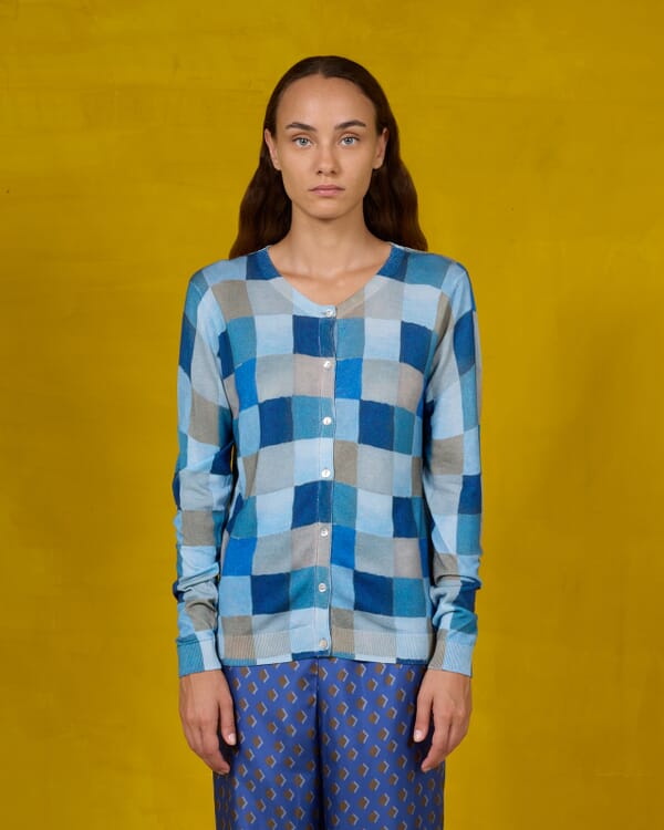 In Bed With You GEOMETRIC PRINT V NECK JUMPER COL. 125