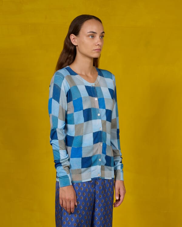 In Bed With You GEOMETRIC PRINT V NECK JUMPER COL. 125