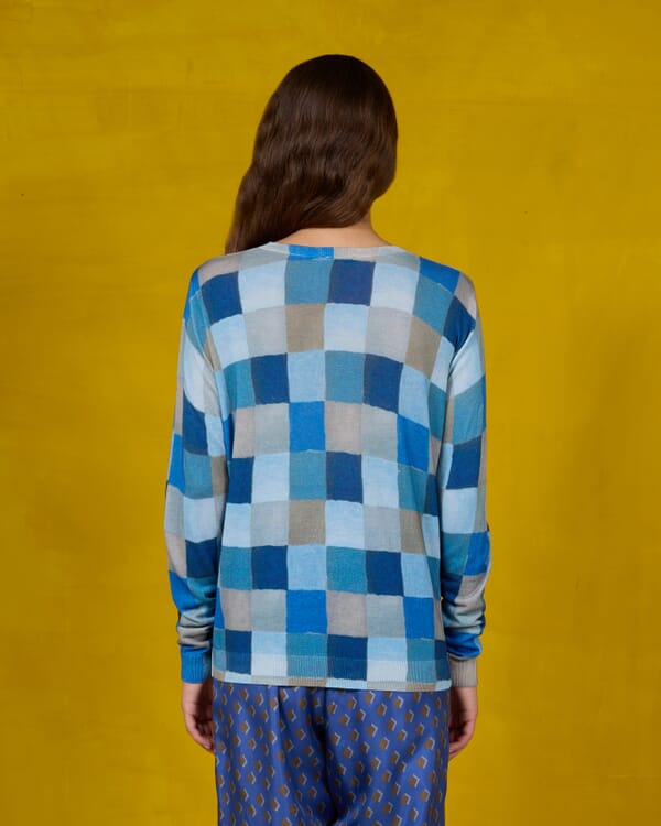 In Bed With You GEOMETRIC PRINT V NECK JUMPER COL. 125