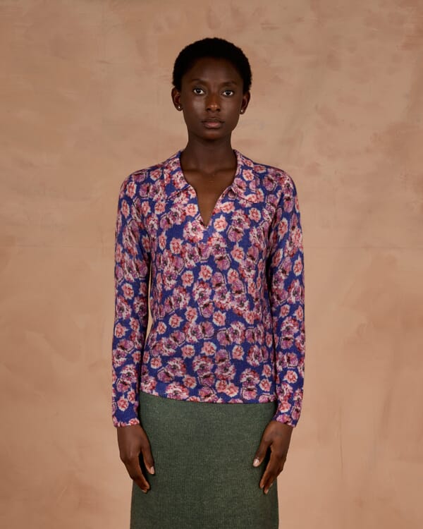 In Bed With You GEOMETRIC PRINT V NECK JUMPER COL. 125